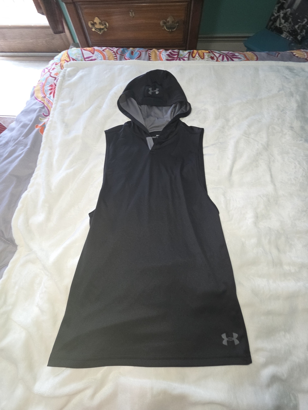 Under Armour Sleeveless Hooded Athletic Tank - Black